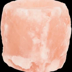 Zoutsteen theelichthouder Mineraal Roze | Action NL